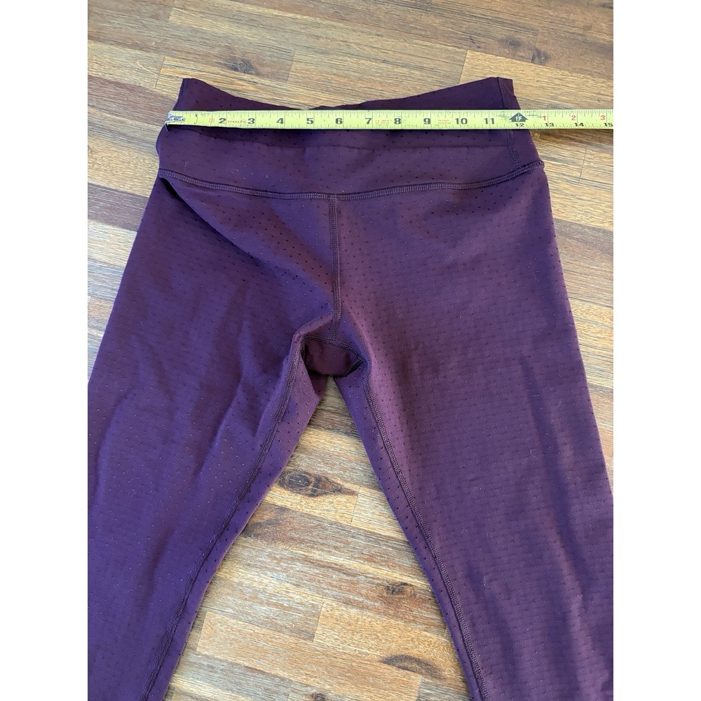 Lululemon Astro Wunder Under Crop Leggings Maroon Women's Size 4 Shine Dot - Picture 7 of 16